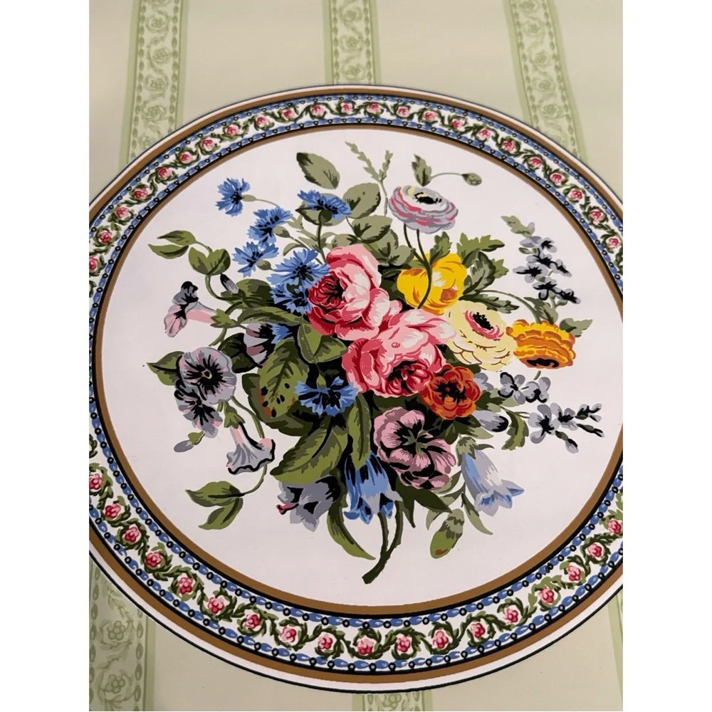 Westgate Vintage Wallpaper Hand Printed Floral Design Croquette 1988 Rare Find